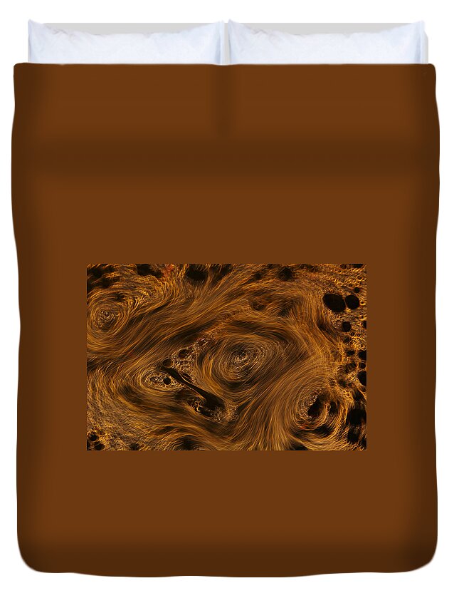 Abstract Duvet Cover featuring the photograph Swirling by Robert Woodward