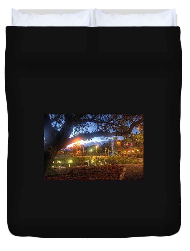 Palm Duvet Cover featuring the digital art Tacky Jack Gulf Shores by Michael Thomas