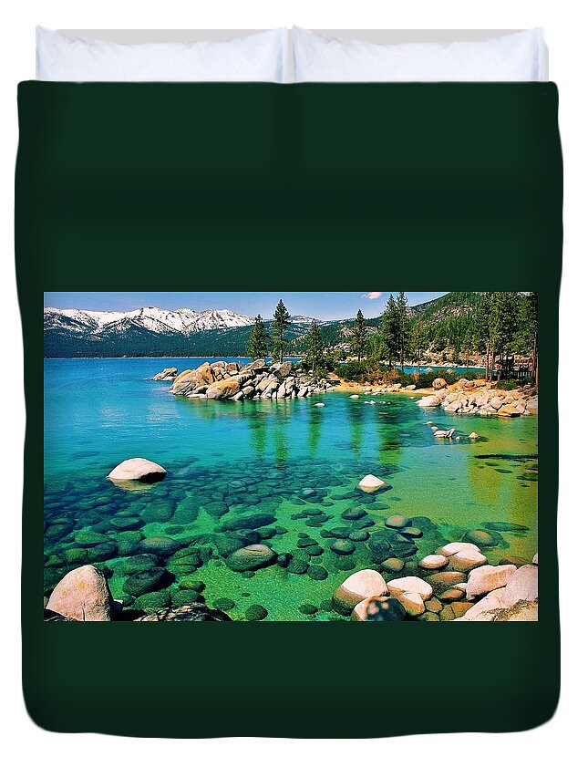 California Duvet Cover featuring the photograph Tahoe Bliss by Benjamin Yeager