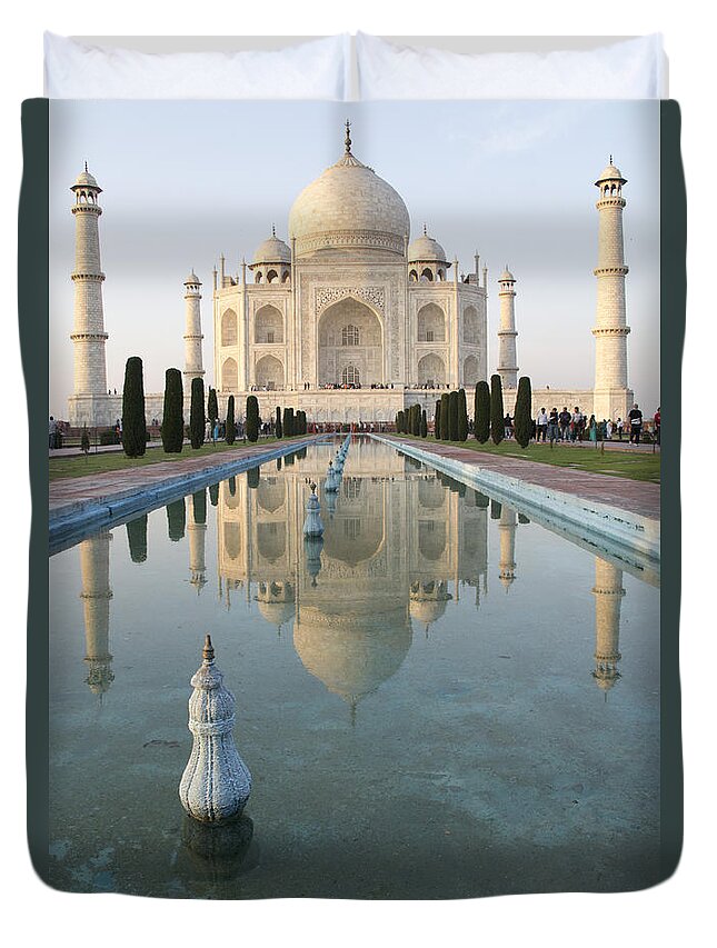 Taj Mahal Duvet Cover featuring the photograph Taj by Elena Perelman