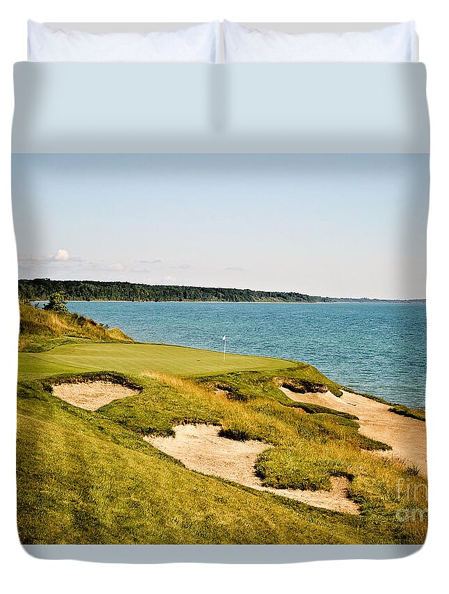 Golf Duvet Cover featuring the photograph Take Dead Aim by Scott Pellegrin