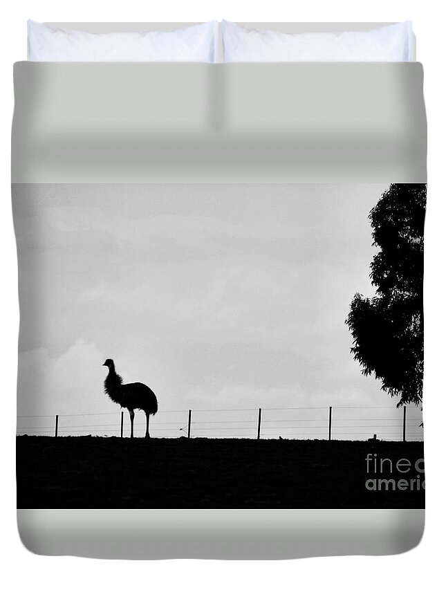 Joy Watson Duvet Cover featuring the photograph Tall Chicken by Joy Watson