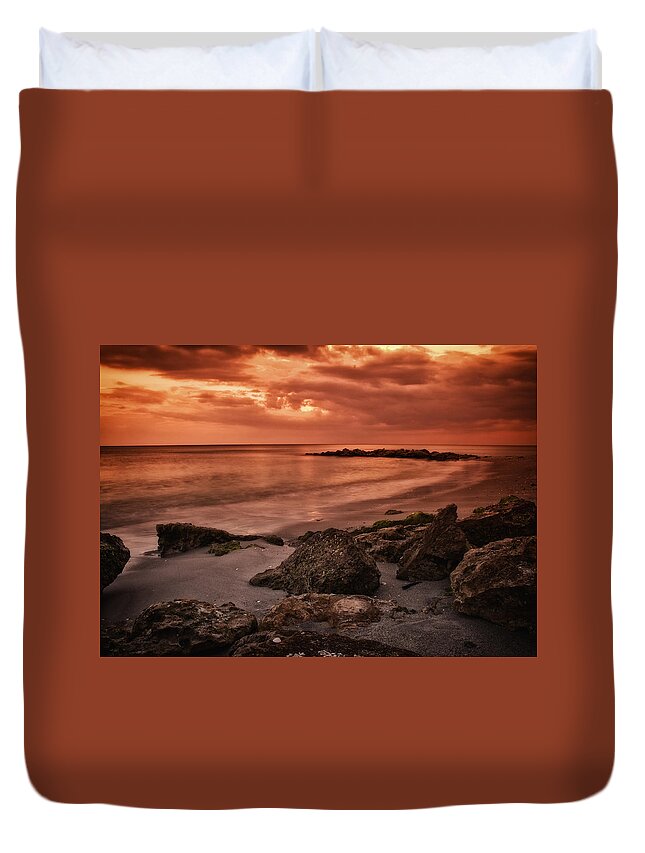 Crystal Yingling Duvet Cover featuring the photograph Tangerine Dream by Ghostwinds Photography