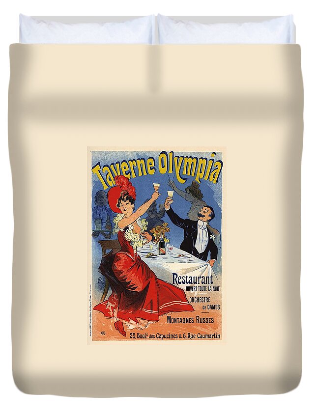 Poster Duvet Cover featuring the photograph Taverne Olympia by Gianfranco Weiss