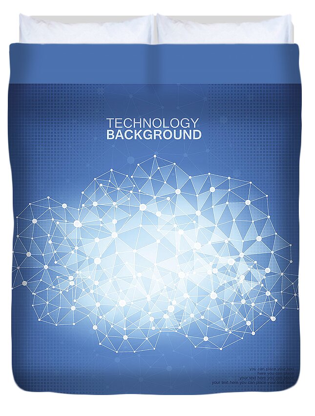 Internet Duvet Cover featuring the digital art Technology Background by A-r-t-i-s-t