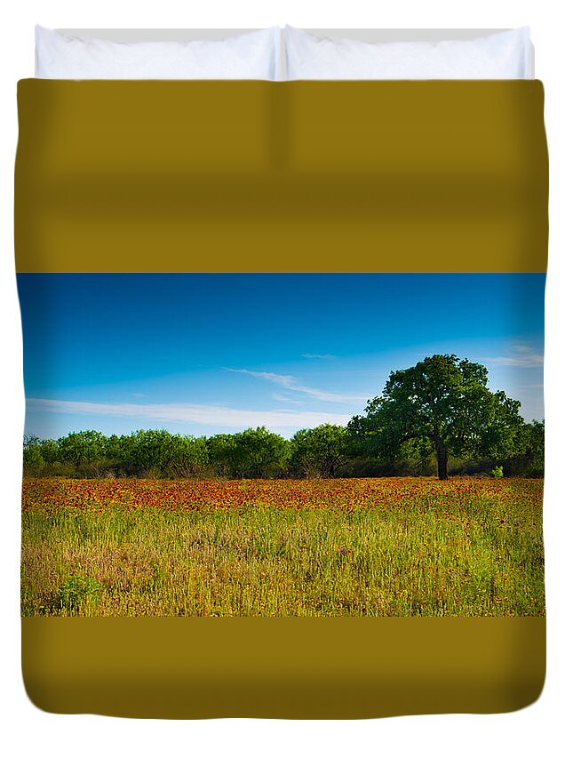 Texas Hill Country Duvet Cover featuring the photograph Texas Hill Country Meadow by Darryl Dalton
