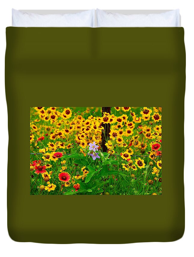 Wildflower Duvet Cover featuring the photograph Texas Spring Delight by Lynn Bauer