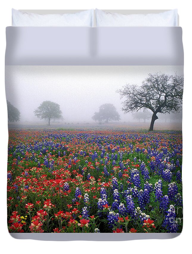Indian Duvet Cover featuring the photograph Texas Spring - FS000559 by Daniel Dempster