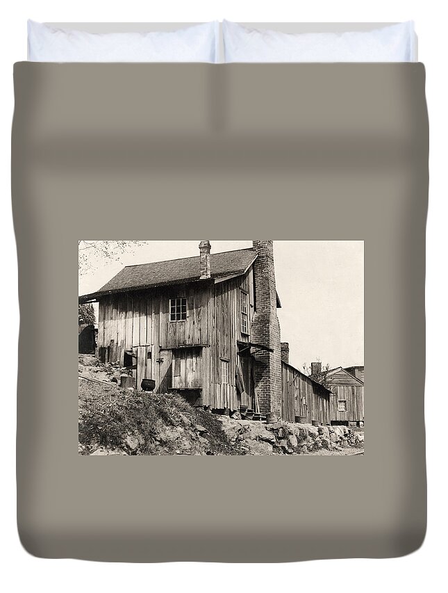 1913 Duvet Cover featuring the photograph Textile Worker Housing by Granger