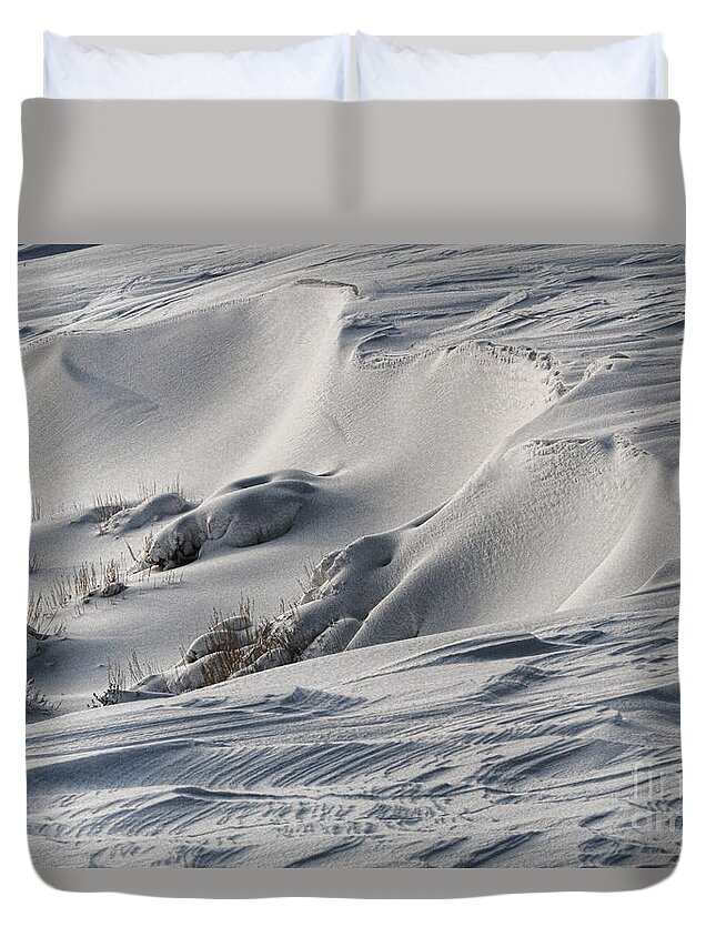Snow Duvet Cover featuring the photograph Textures of Snow by Edward R Wisell