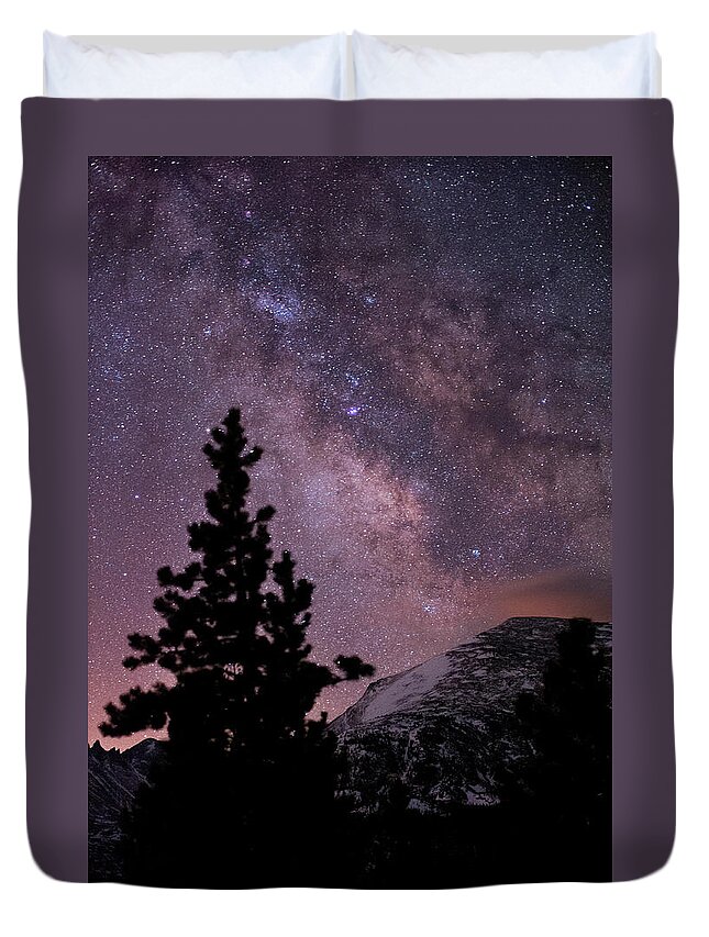 Scenics Duvet Cover featuring the photograph Thatchtop Mountain Milk by Mike Berenson / Colorado Captures