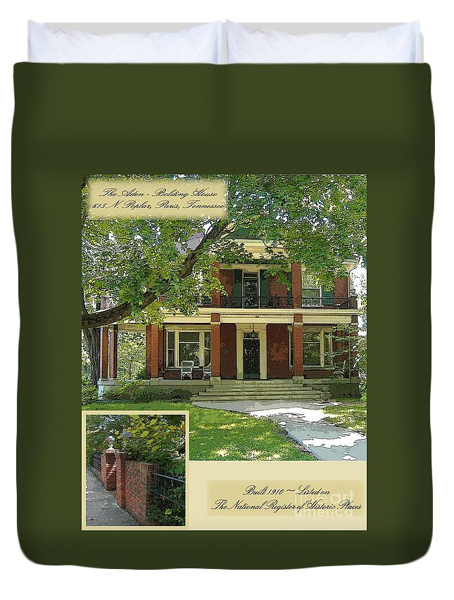 Paris Duvet Cover featuring the photograph The Aden House by Lee Owenby