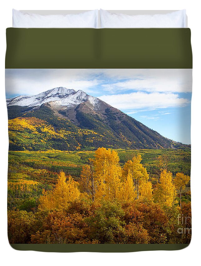 Autumn Colors Duvet Cover featuring the photograph The Ascent by Jim Garrison
