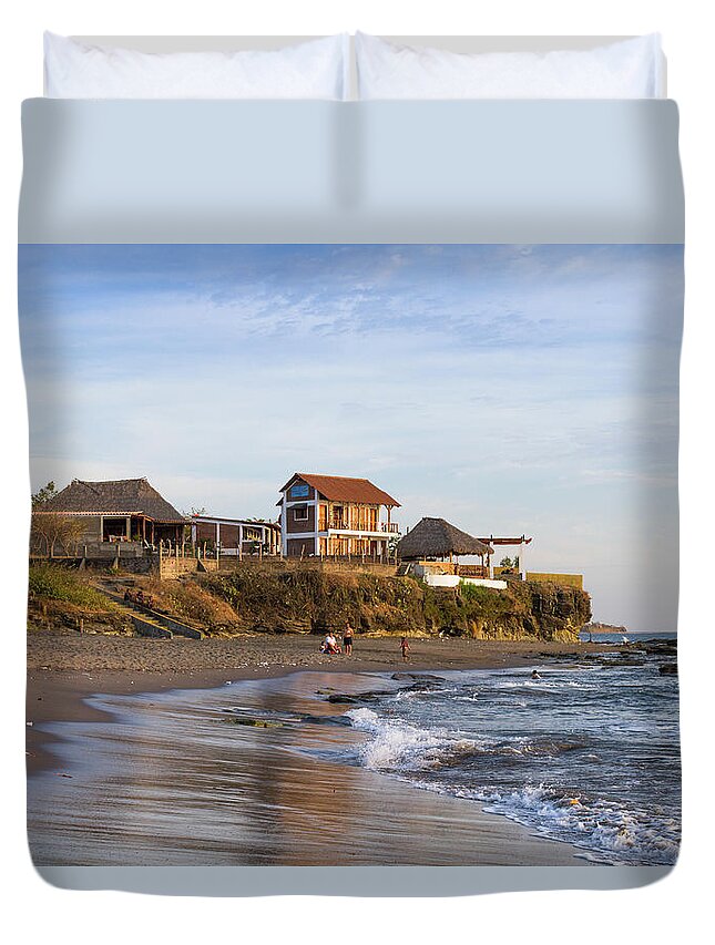 Tranquility Duvet Cover featuring the photograph The Beachside Area Of Punto Miramar by Matthew Micah Wright