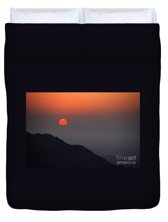 Sunrise Duvet Cover featuring the photograph The Beginning by Hannes Cmarits