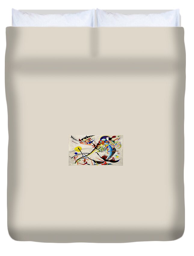 Wassily Kandinsky Duvet Cover featuring the painting The Bird by Celestial Images