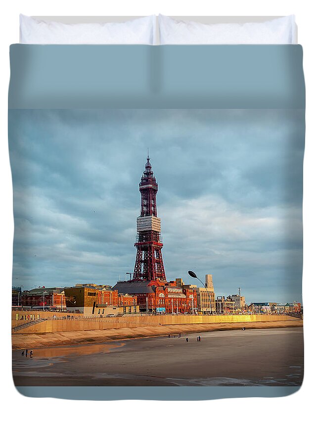 Clean Duvet Cover featuring the photograph The Blackpool Tower Blackpool by Dosfotos