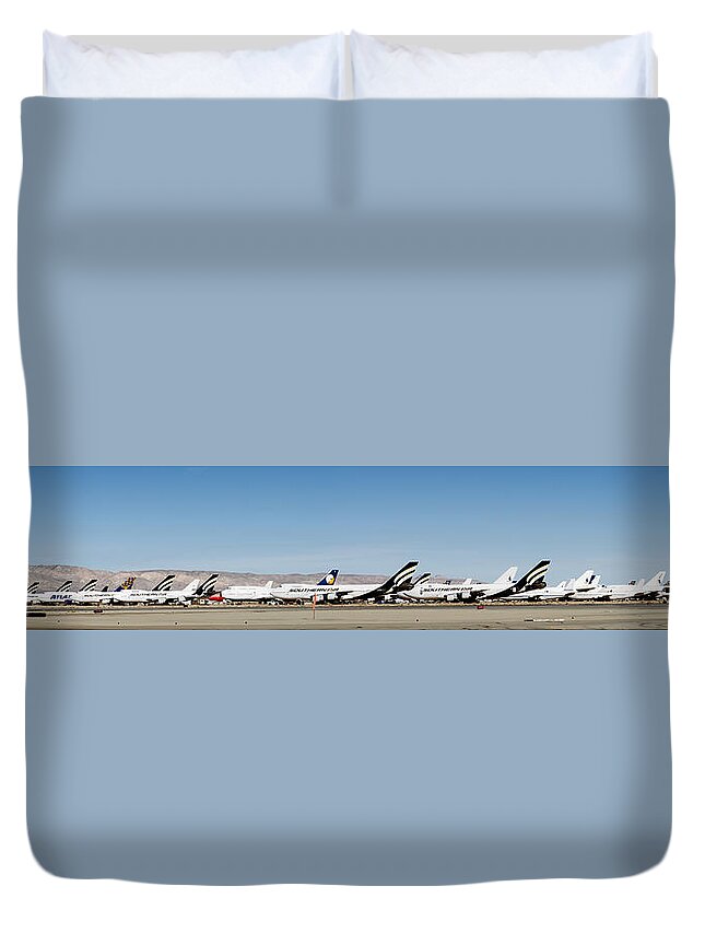 Airports Duvet Cover featuring the photograph The Boneyard by Jim Thompson