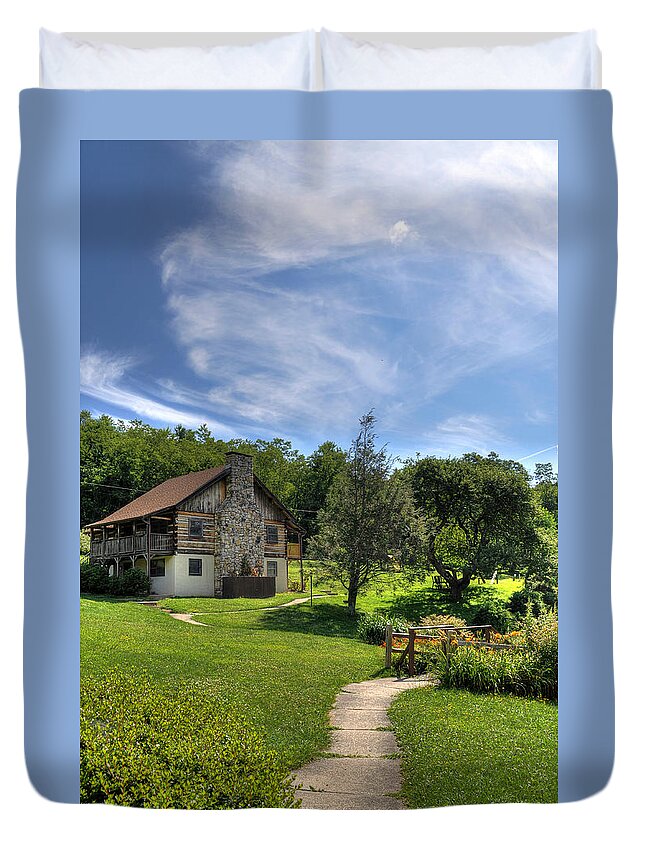 Cabin Duvet Cover featuring the photograph The Cabin by David Hart