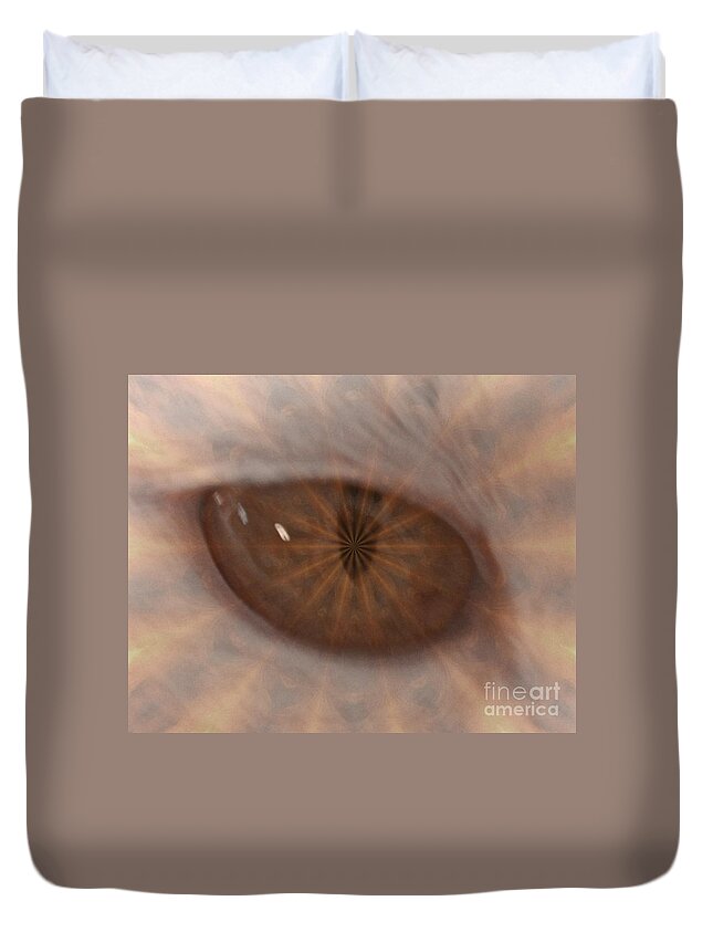 Digital Art Duvet Cover featuring the photograph The Cat Eye by Donna Brown