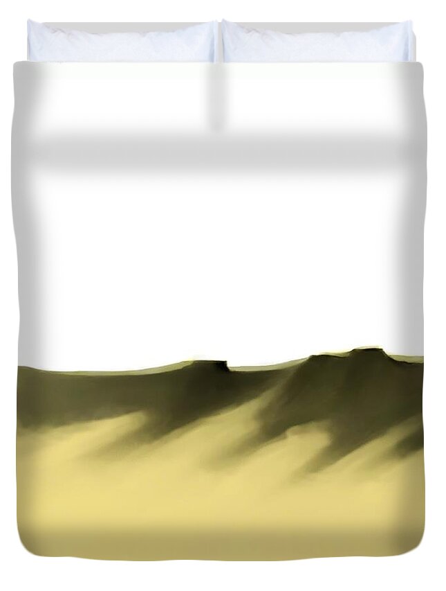 Fineartamerica.com Duvet Cover featuring the painting The Cliffs  Number 2 by Diane Strain