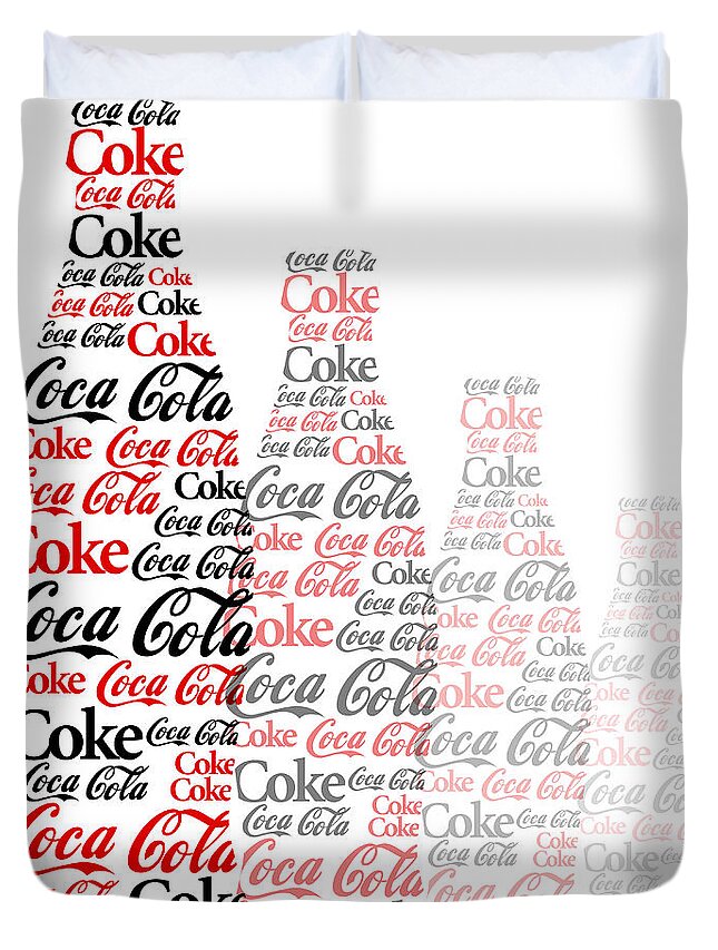 Coke Duvet Cover featuring the digital art The Coke Project by Saad Hasnain