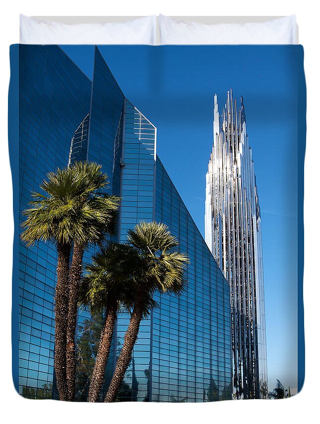 The Crystal Cathedral Duvet Cover featuring the photograph The Crystal Cathedral by Duncan Selby