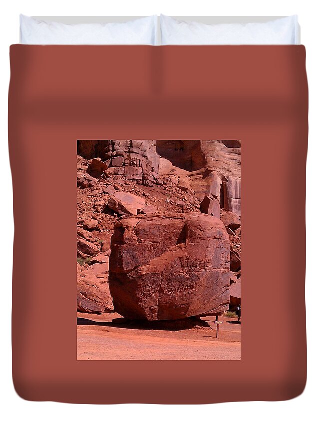 Landscape Duvet Cover featuring the photograph The Cube by Fortunate Findings Shirley Dickerson