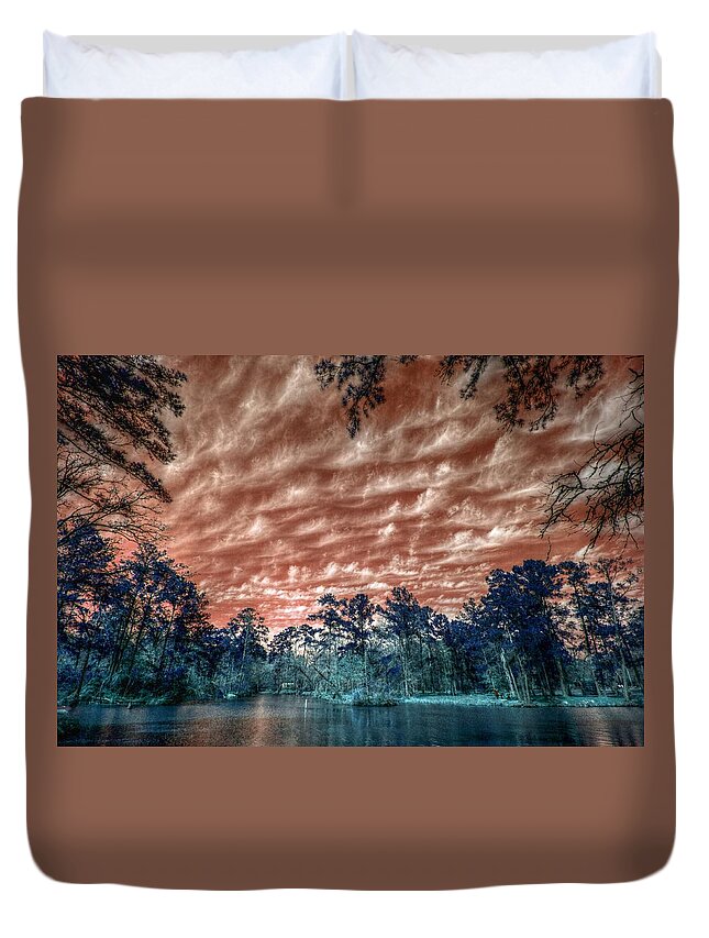 Art Duvet Cover featuring the digital art The Day After... by Linda Unger