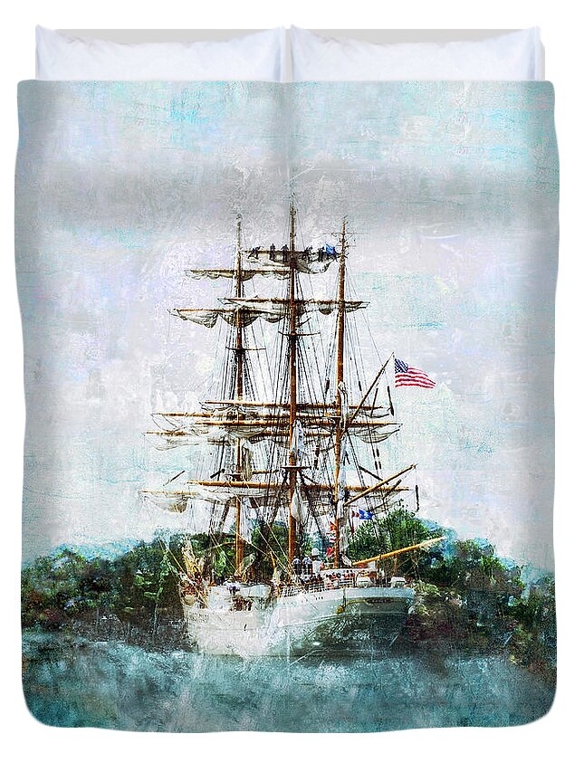 Tall Duvet Cover featuring the photograph The Eagle Has Landed I by Marianne Campolongo