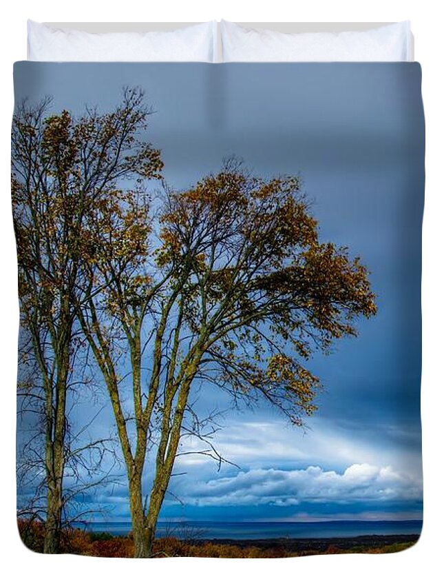 Rain Duvet Cover featuring the digital art The end of a rainy day by Jeff S PhotoArt