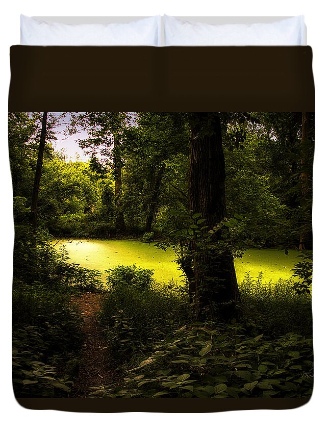 Surrealism Duvet Cover featuring the photograph The End Of The Path by Thomas Woolworth