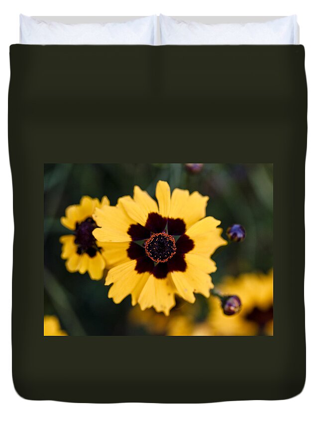 Flower Duvet Cover featuring the photograph The Eye of the Flower by Tara Lynn