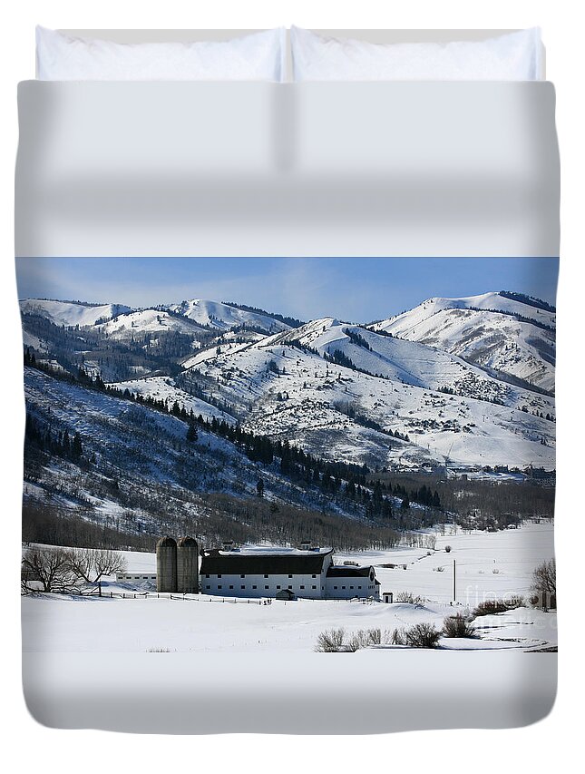 Park City Duvet Cover featuring the photograph The Farm by Marty Fancy