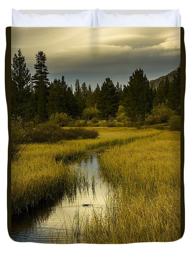 California Duvet Cover featuring the photograph The fish are biting at Rock Creek by Joe Doherty