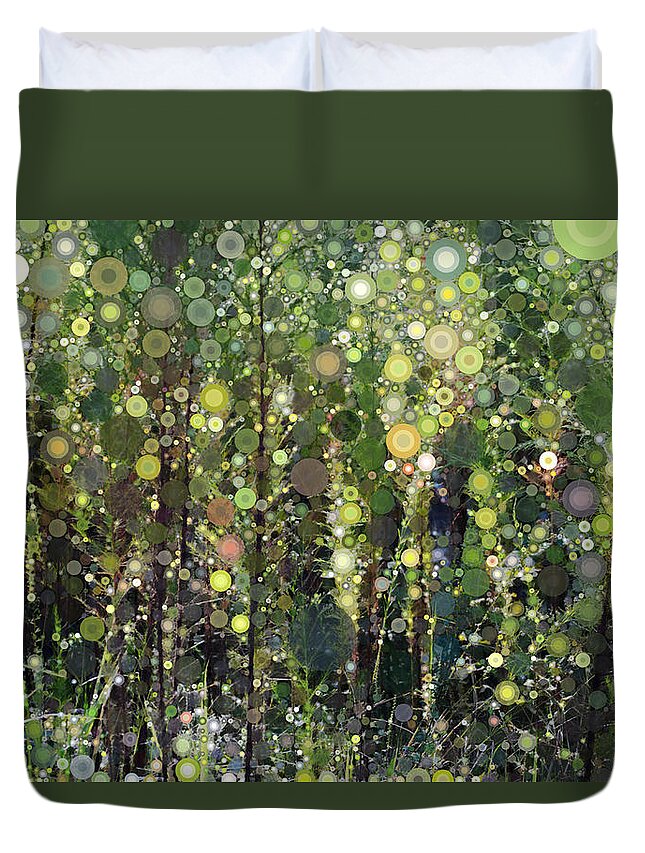 Digital Duvet Cover featuring the digital art The Forest by Linda Bailey