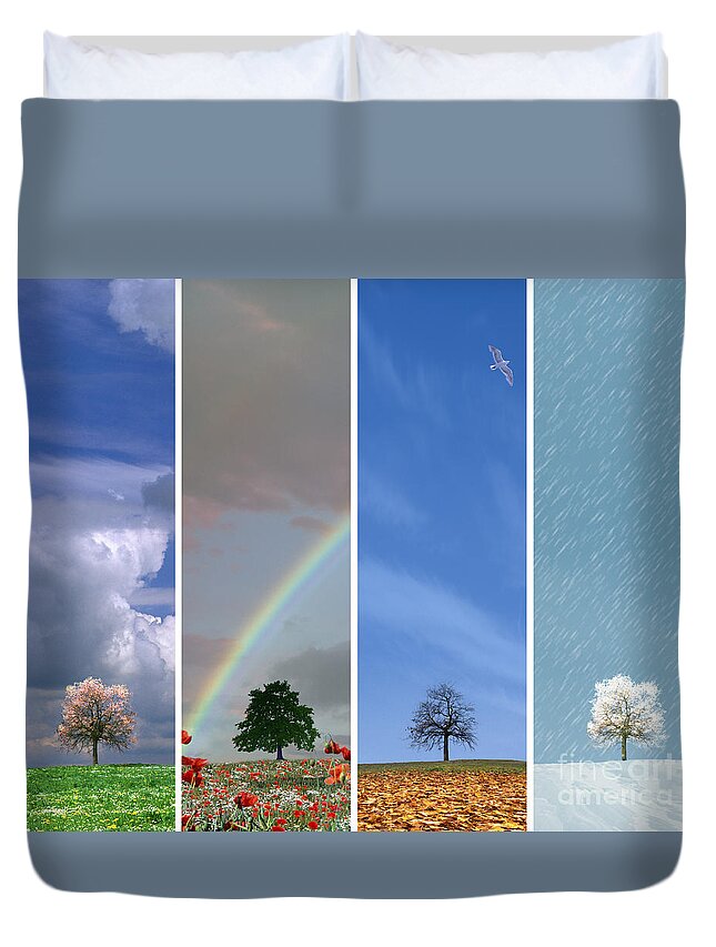 Nag003144 Duvet Cover featuring the photograph The Four Seasons by Edmund Nagele FRPS