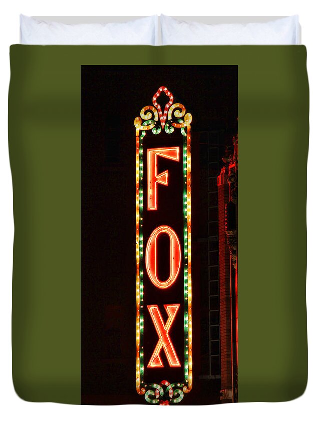 Fox Theater Duvet Cover featuring the photograph The Fox by Sylvia Thornton