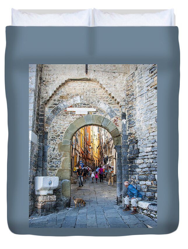 Europe Duvet Cover featuring the photograph The Gate to Old Town by Matt Swinden