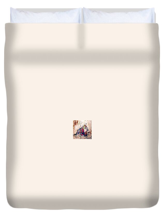 People Duvet Cover featuring the painting The Gathering by Janice Nabors Raiteri