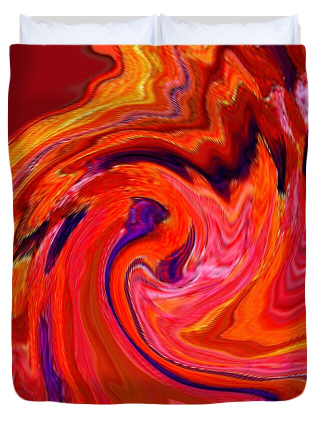 Abstract Art Paintings Duvet Cover featuring the painting The Glory Of A Sunrise by RjFxx at beautifullart com Friedenthal