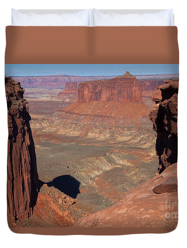 Canyonlands Duvet Cover featuring the photograph His Eye is on the Sparrow by Jim Garrison