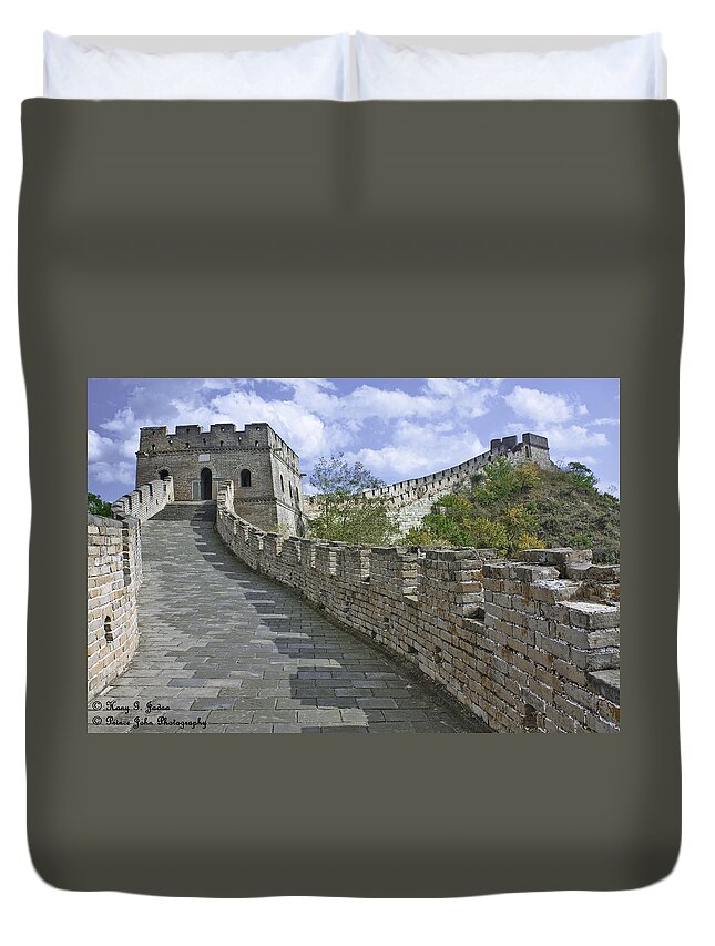 Great Wall Of China Duvet Cover featuring the photograph The Great Wall Of China At Mutianyu 1 by Hany J