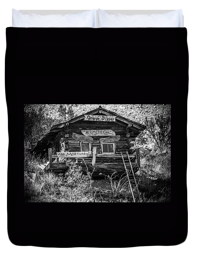 Fred Larson Duvet Cover featuring the photograph The Hermit Cave Saloon by Fred Larson
