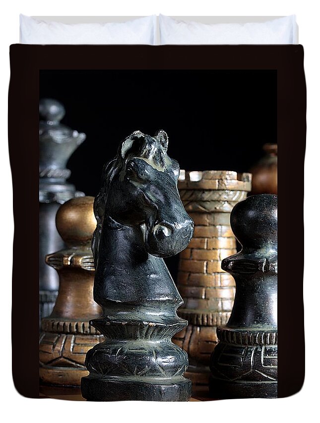 Games Duvet Cover featuring the photograph The Knights Challenge by Joe Kozlowski