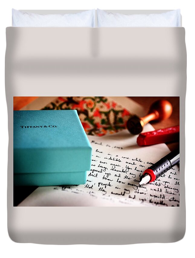 Letter Duvet Cover featuring the photograph The Letter by Jonas Luis