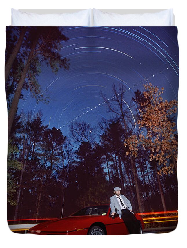 Star Traces Duvet Cover featuring the photograph The Long Wait by Mike McGlothlen