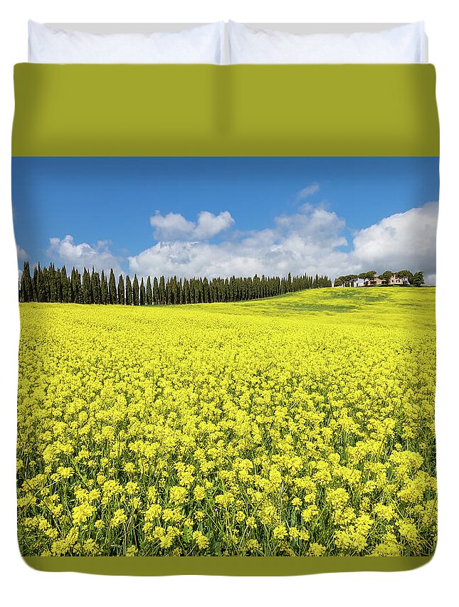 Scenics Duvet Cover featuring the photograph The Look Of Tuscan Spring by Saro17