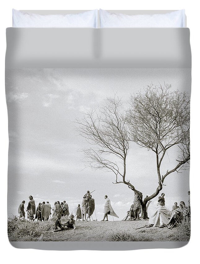 Africa Duvet Cover featuring the photograph The Meeting by Shaun Higson