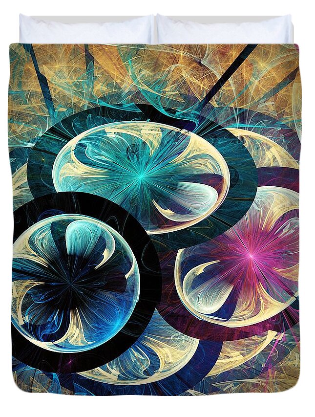 Computer Duvet Cover featuring the digital art The Nest by Anastasiya Malakhova